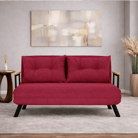 2-seater sofa bed Sando Maroon