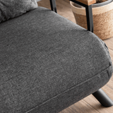 Sofa bed anthracite fabric 2-seater - Sando