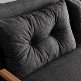 Sofa bed anthracite fabric 2-seater - Sando