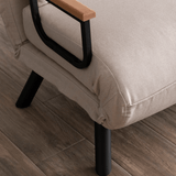 2-seater Sofa Bed Sando Fabric Cream 