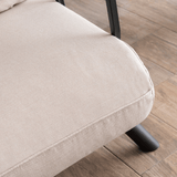 2-seater Sofa Bed Sando Fabric Cream 