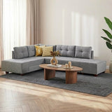 Corner sofa with sleeping function left manama gray