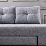 Corner sofa with sleeping function left manama gray