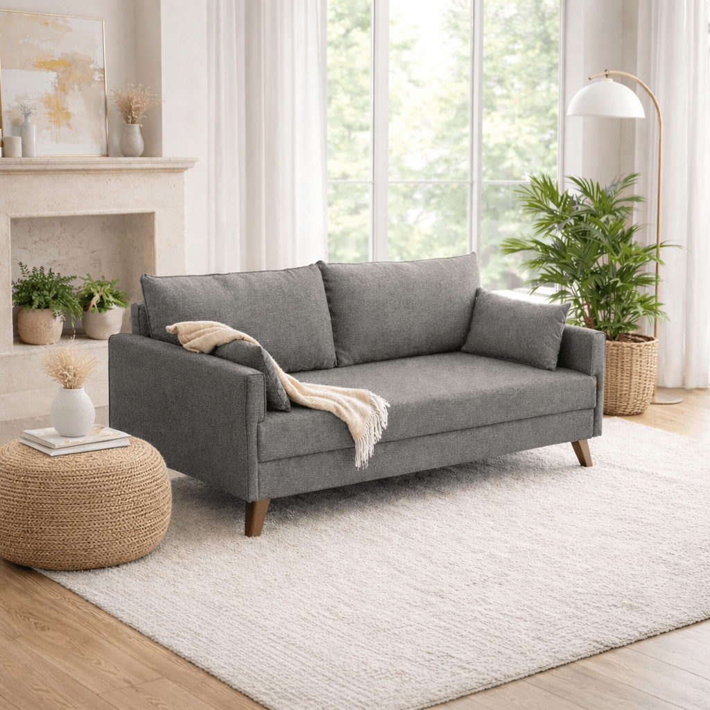 3-seater sofa bed Bella Gray