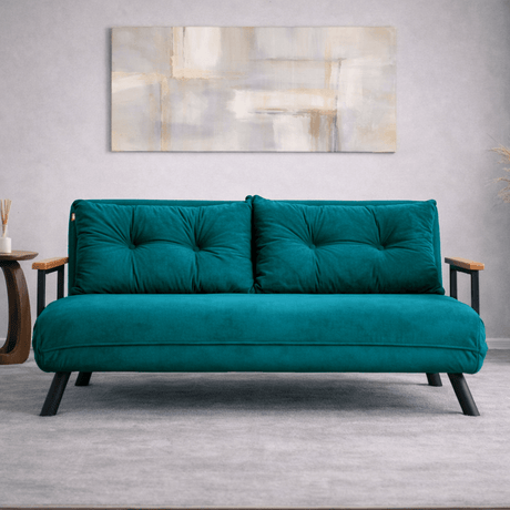 2-seater sofa bed Sando Petrol Green