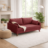 3-seater sofa bed Bella Claret Red