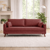 3-seater sofa bed Bella Claret Red
