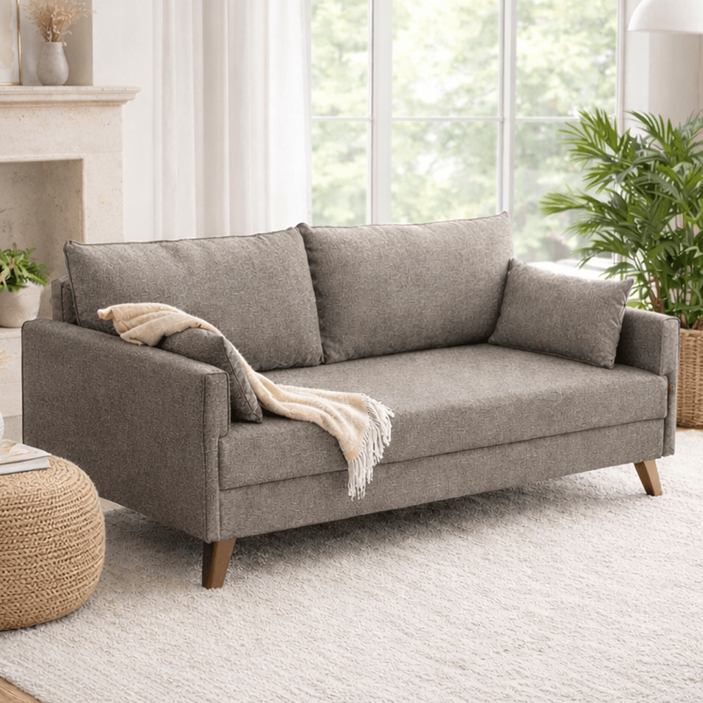 3-seater sofa bed Bella Bruin
