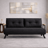 Sofa bed anthracite fabric 2-seater - Sando