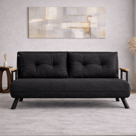 2-seater sofa bed Sando dark gray
