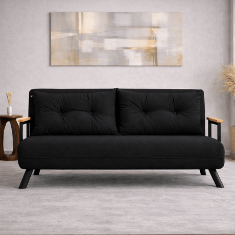 2-seater sofa bed Sando Black
