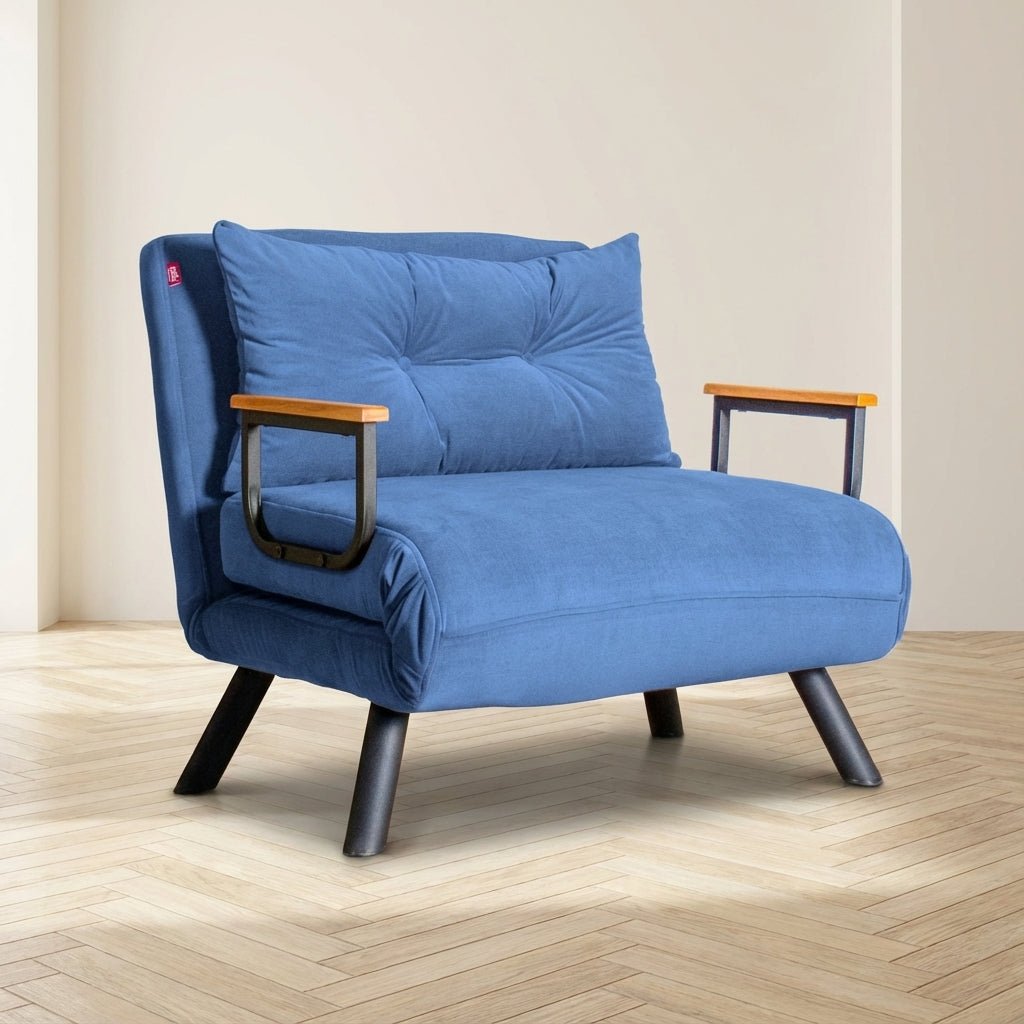 Slaapfauteuil Sando Blauw sfeerfoto in modern interieur