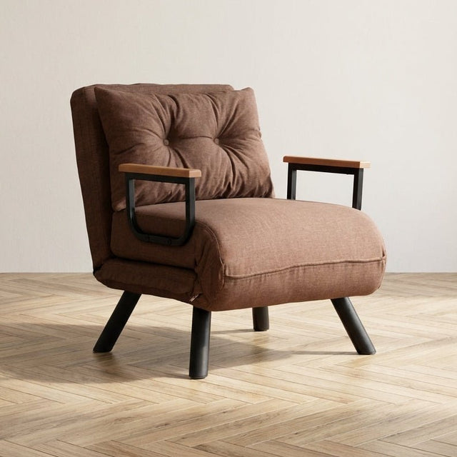 Slaapfauteuil Sando Licht Bruin sfeerfoto in modern interieur