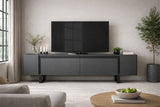 TV Cabinet Anthracite Yildiz 180x50x30 - Black Frame