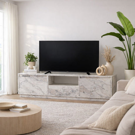 TV Furniture Marble Melamine Flare 42x160x29.5 cm 