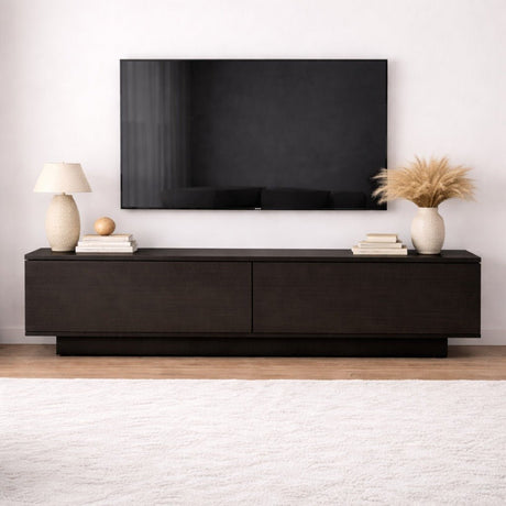 TV furniture merida black melamine 140x38.2x35.5 cm