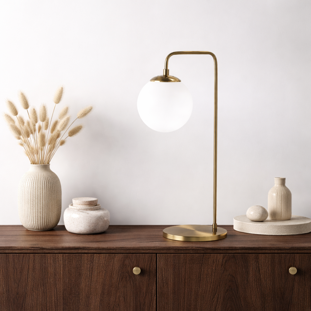 Table lamp Bronze-colored Glass Brim 