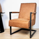 Tiger Industrial Leather Armchair Cognac