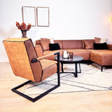 Tiger Industrial Leather Armchair Cognac