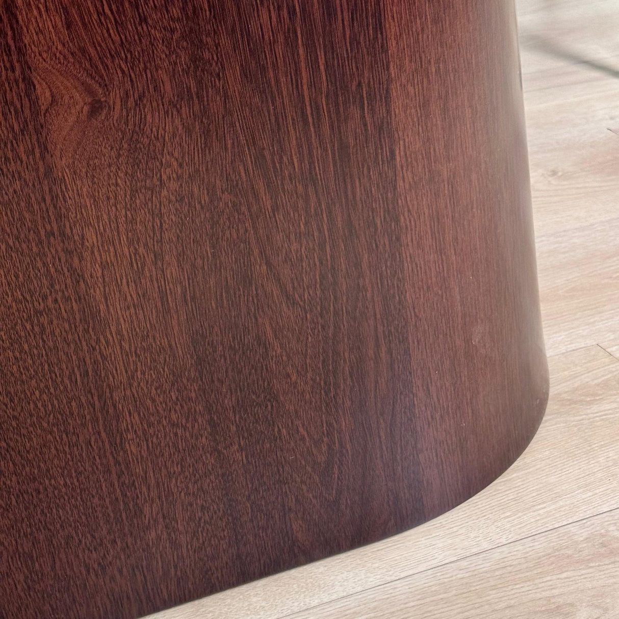 Sintered Stone Marble Look Travertine Dining Table Lea 180x90 cm - Walnut Frame - Danish Oval 