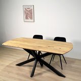 Eettafels - Uitschuifbare Eettafel Mack Deens Ovaal Acaciahout 175 - 275x90 cm - Dimehouse