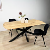 Eettafels - Uitschuifbare Eettafel Mack Deens Ovaal Acaciahout 175 - 275x90 cm - Dimehouse