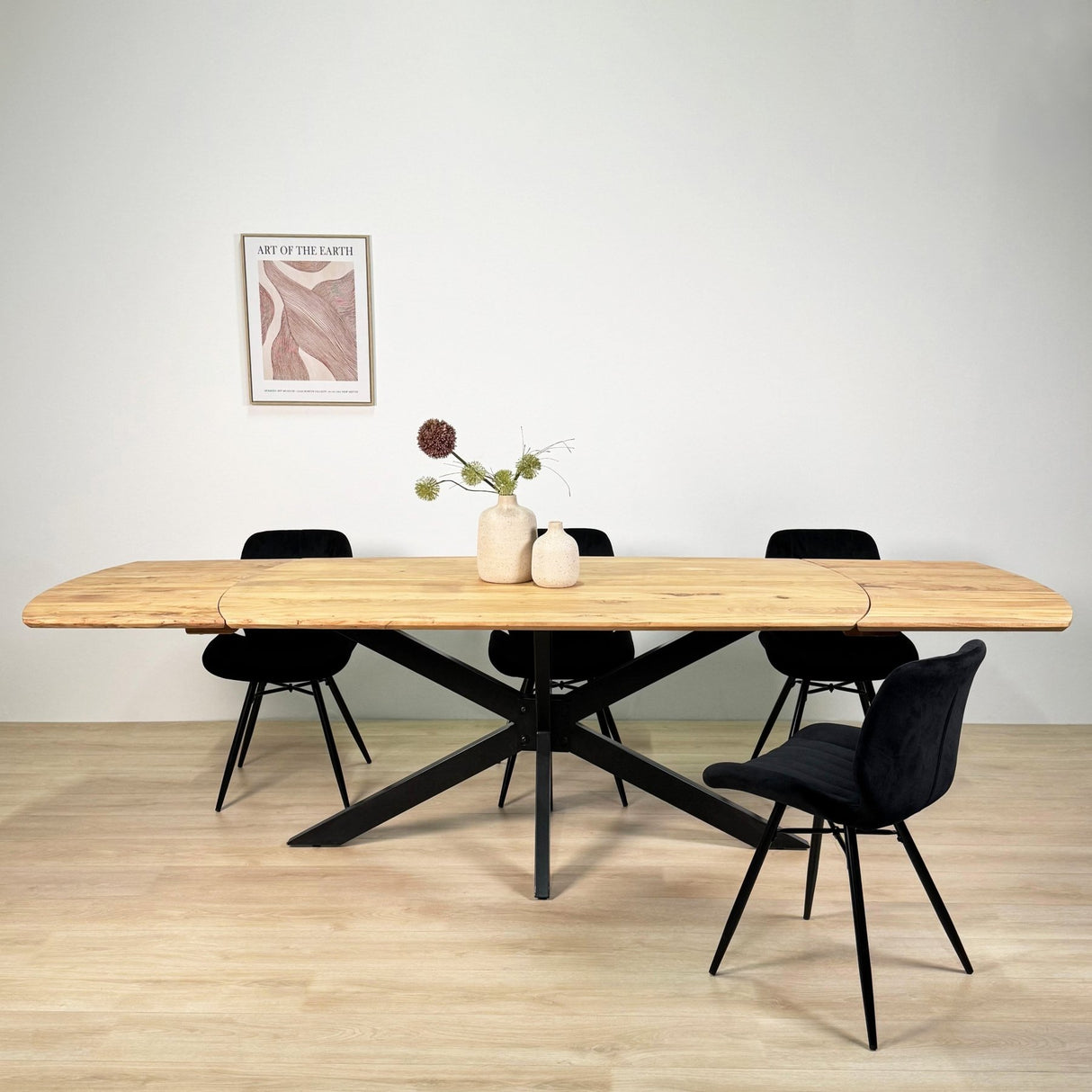 Eettafels - Uitschuifbare Eettafel Mack Deens Ovaal Acaciahout 175 - 275x90 cm - Dimehouse