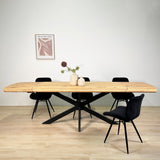 Eettafels - Uitschuifbare Eettafel Mack Deens Ovaal Acaciahout 175 - 275x90 cm - Dimehouse