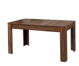 Eettafels - Uitschuifbare eettafel walnoot melamine - Japandi - 130 - 170 cm - Otis - Dimehouse