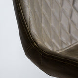 Industrial Bar Stool Juno Green Faux Leather - Seat Height 70 cm - Without Armrests