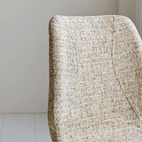 Beau Bar Stool Beige Chenille Fabric - 67 cm Seat Height - Without Armrests