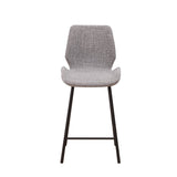 Beau Bar Stool Light Gray Chenille Fabric - 67 cm Seat Height - Without Armrests