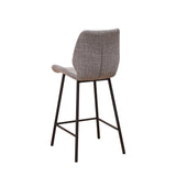 Beau Bar Stool Light Gray Chenille Fabric - 67 cm Seat Height - Without Armrests