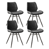 Beau Dining Chair Anthracite Chenille Fabric - Without Armrests