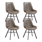 Set of 4 Dining Chairs Jada Green Eco-leather - Without Armrests 