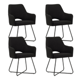 Dining Chair Black Fabric Suzy - With Armrests