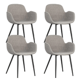 Mick Dining Chair with Tub-Shaped Seat Gray