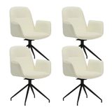 Nela Swivel Dining Chair Chenille Cream