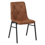 Dining Chair Noan Microfiber Cognac - Without Armrests 