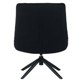 Yuki Black Bouclé Swivel Armchair 360° Rotatable