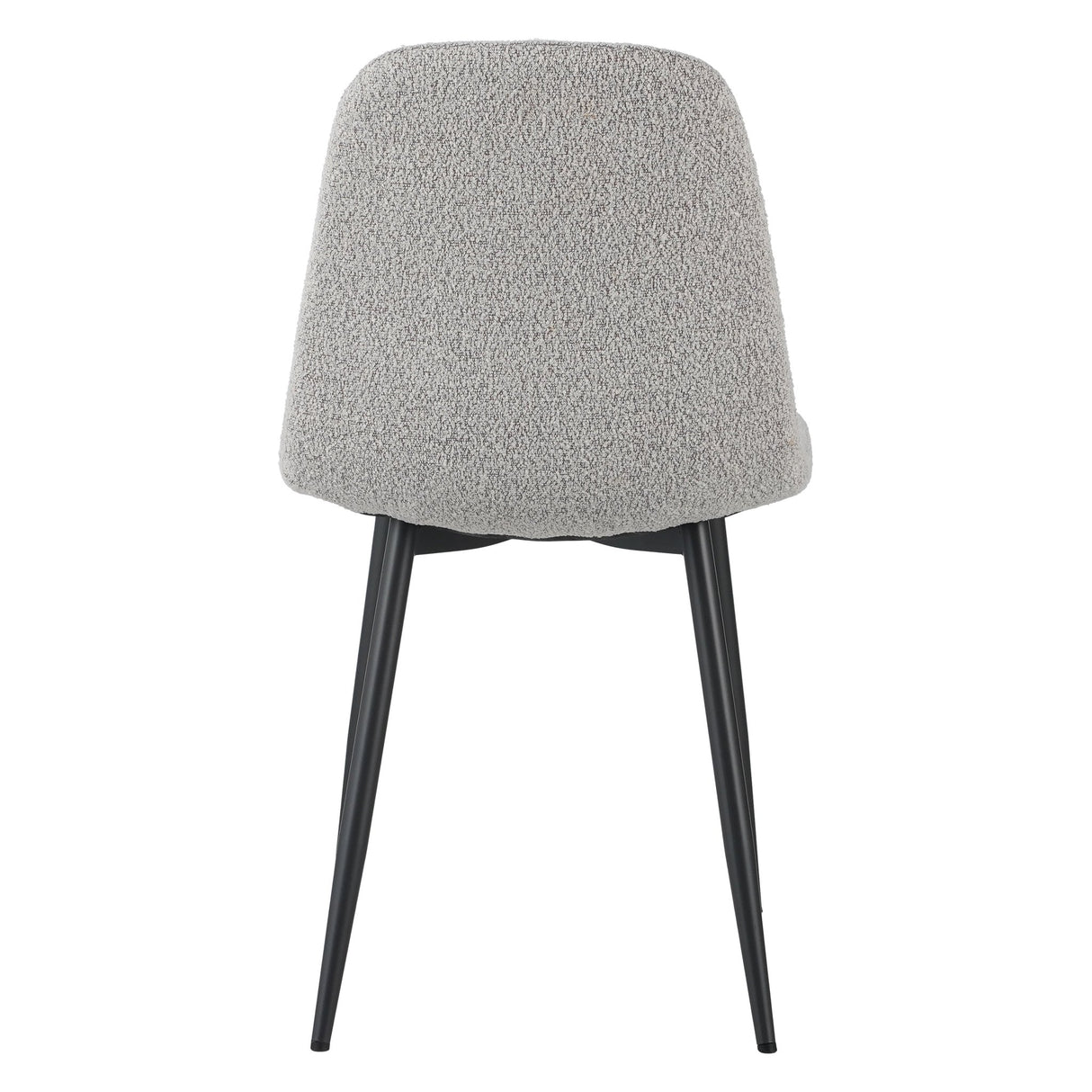 Set of 4 Scandinavian Dining Chairs Natural Melange Bouclé Fabric Swift - Without Armrests 