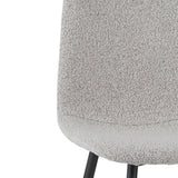 Set of 4 Scandinavian Dining Chairs Natural Melange Bouclé Fabric Swift - Without Armrests 