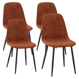 Set of 4 Scandinavian Dining Chairs Swift – Terracotta Chenille