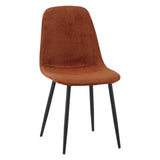 Set of 4 Scandinavian Dining Chairs Swift – Terracotta Chenille