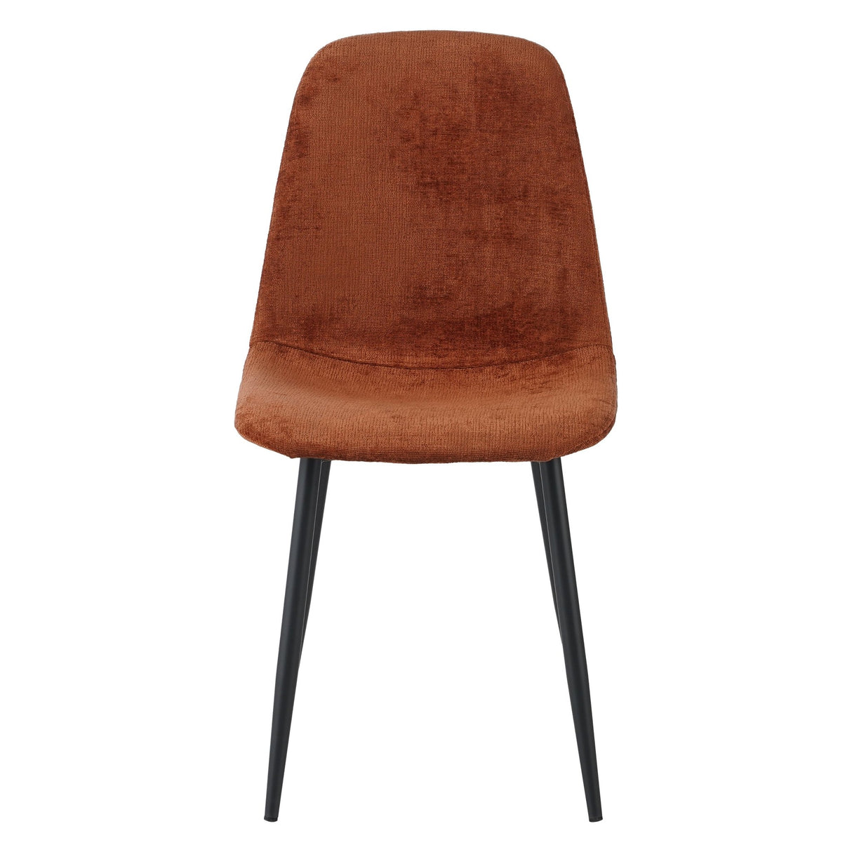 Set of 4 Scandinavian Dining Chairs Swift – Terracotta Chenille