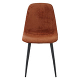 Set of 4 Scandinavian Dining Chairs Swift – Terracotta Chenille