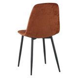 Set of 4 Scandinavian Dining Chairs Swift – Terracotta Chenille