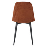 Set of 4 Scandinavian Dining Chairs Swift – Terracotta Chenille