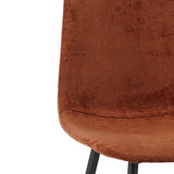 Set of 4 Scandinavian Dining Chairs Swift – Terracotta Chenille