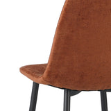 Set of 4 Scandinavian Dining Chairs Swift – Terracotta Chenille